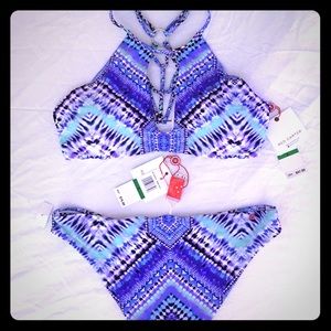 NWT Red Carter Bikini tie dye Set Puple Blue Green